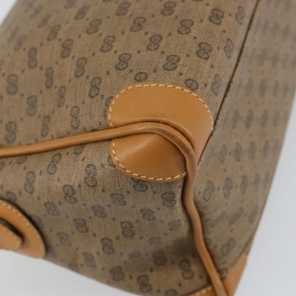 Authentic GUCCI Micro GG Supreme Shoulder Bag PVC Beige Gold - Picture 8 of 16